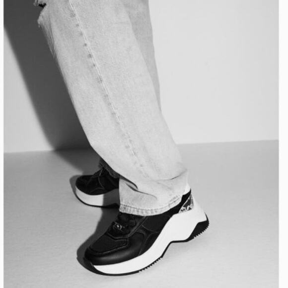 ZARA Animal snake print chunky sneakers brown black white size 6 (36) - Picture 12 of 12